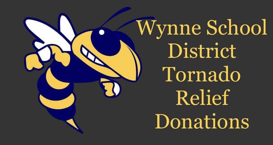 wynne school district tornado relief donation